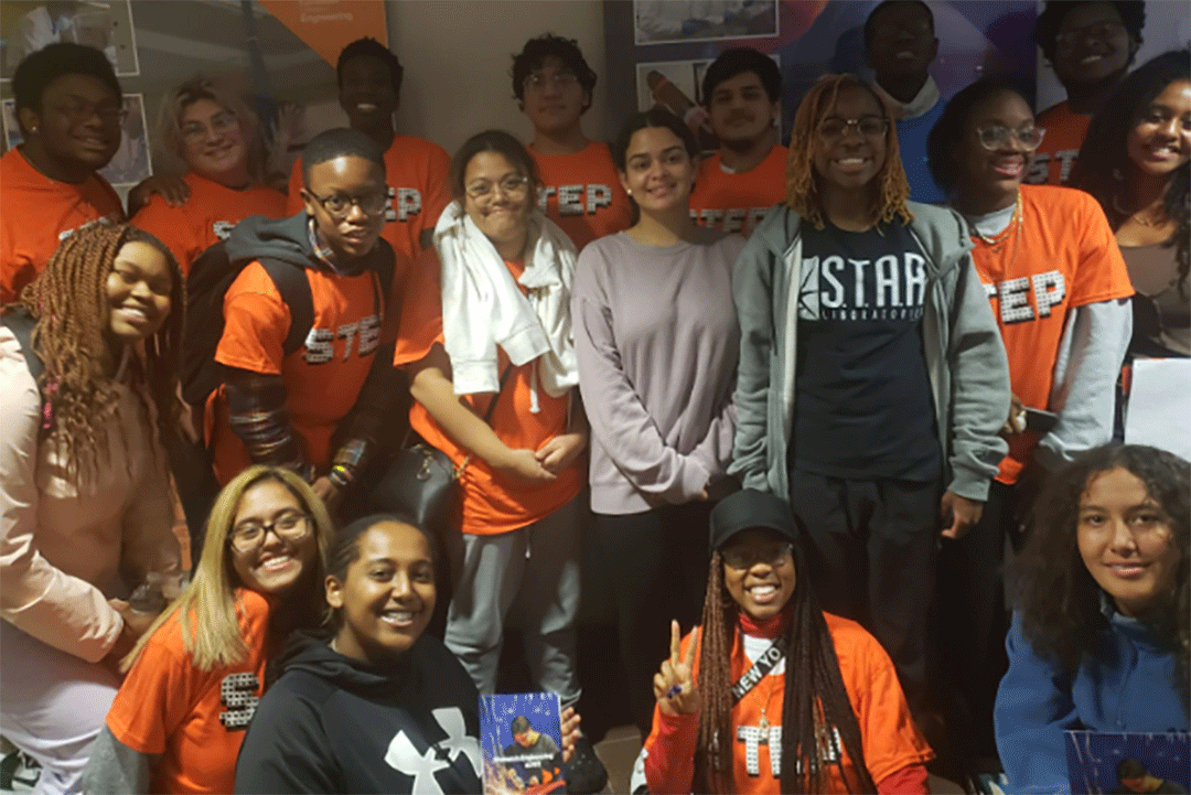 Grouo photo of STEP students who participated in Shadow Day at RIT