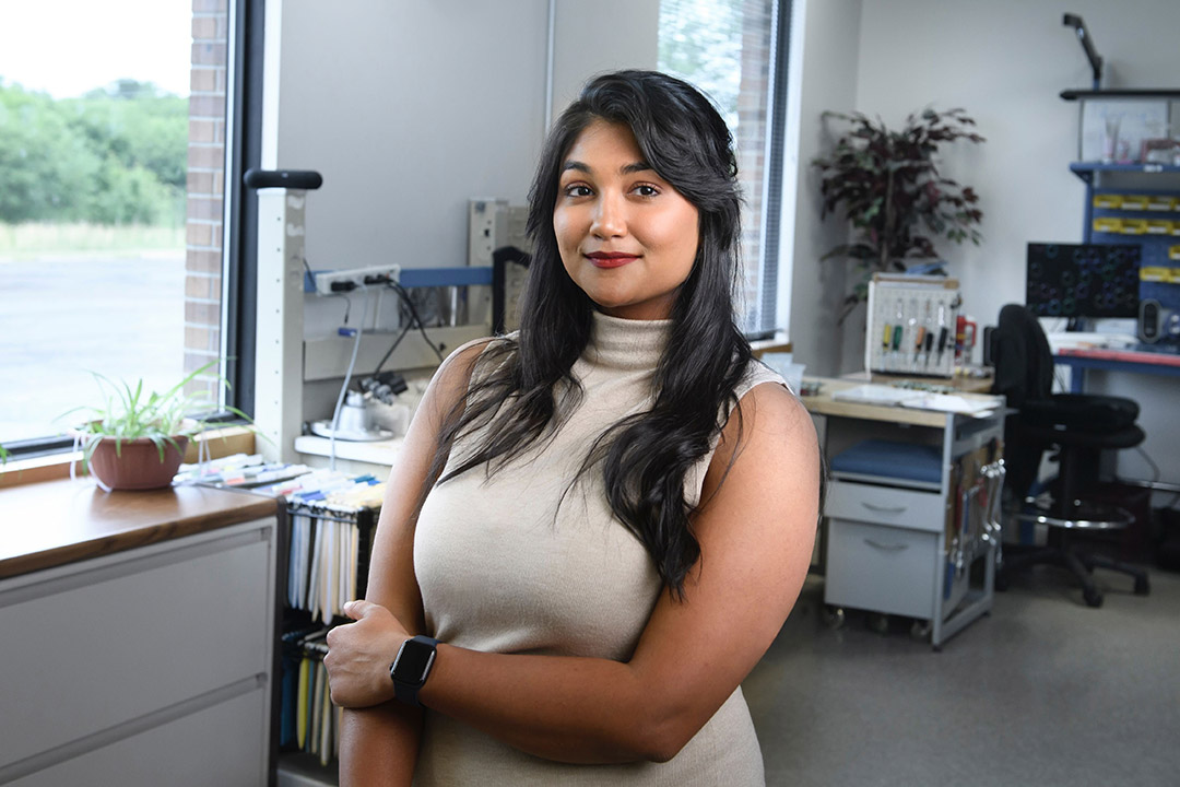 environmental portrait of Snehal Ravindra.