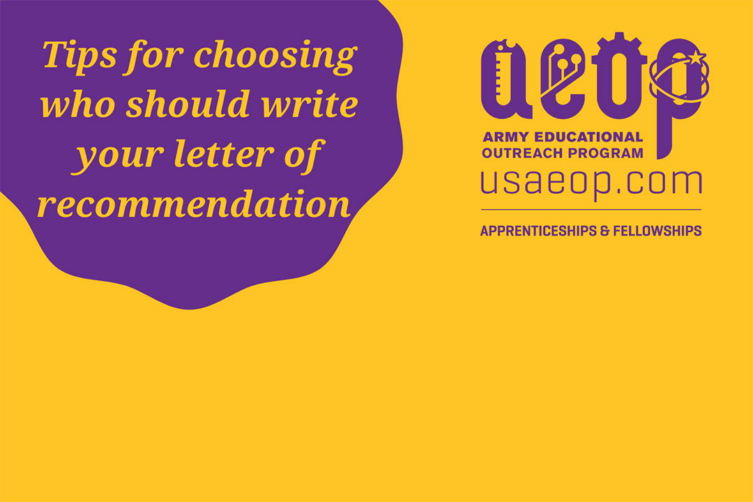 Graphic regarding tips for choosing who should write your letter of recommendation