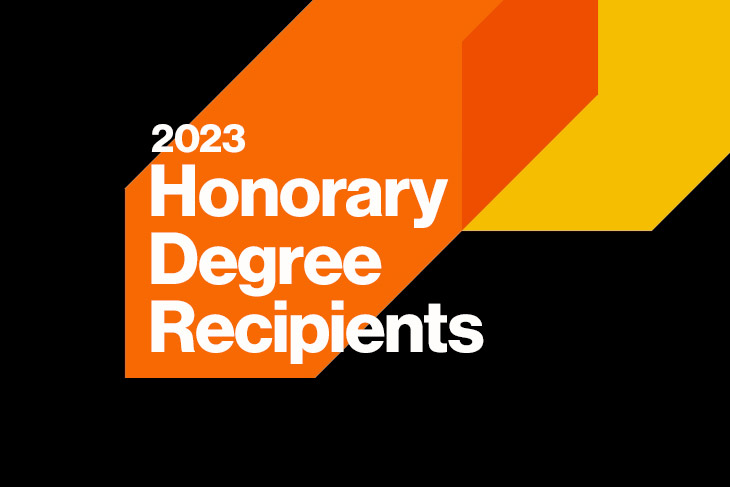 graphic reads, 2023 honorary degree recipients.