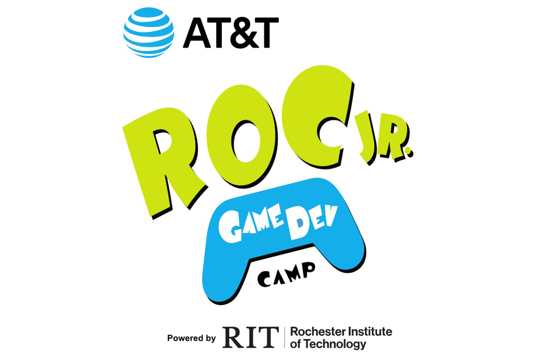 ROC Jr Game Dev Camp words logo.