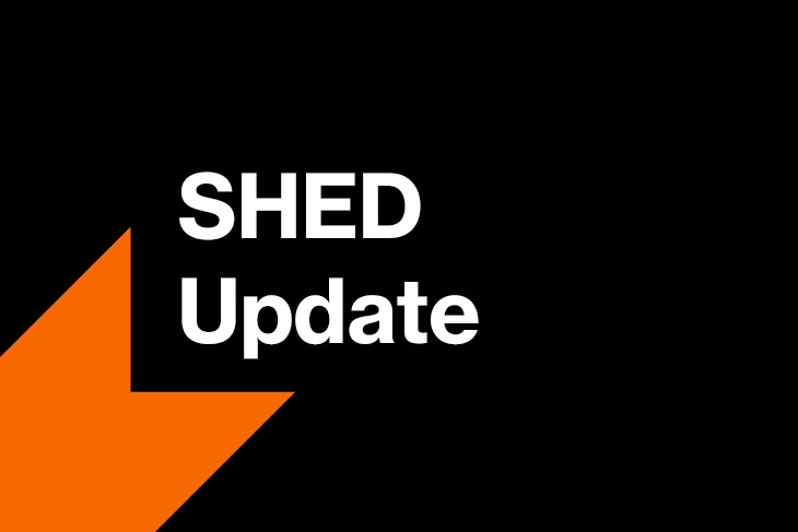 graphic that says SHED Update.