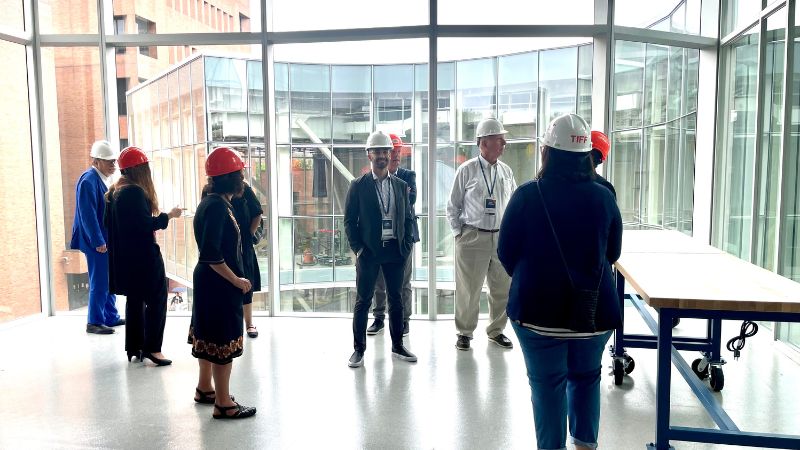 a group of particiapnts touring the new SHED