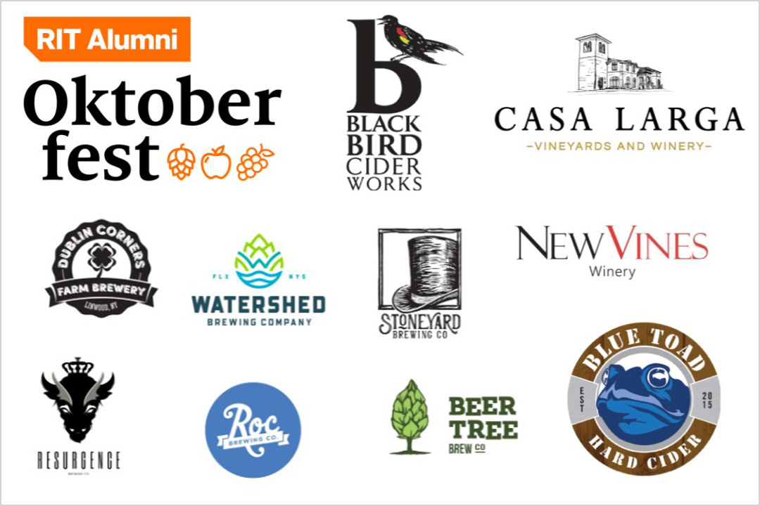 collage of 10 winery, cidery, and brewery logos.