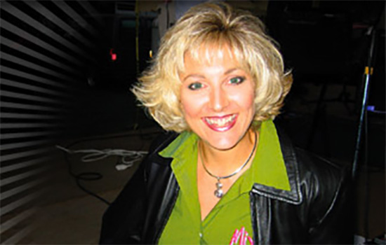 Portrait of T V anchor Liz Bonis