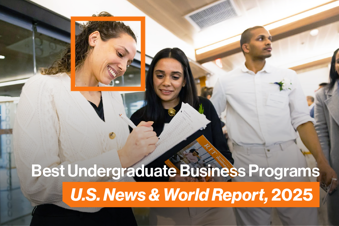 Student taking notes, Best Undergraduate Business Programs US News & World Report, 2025 text