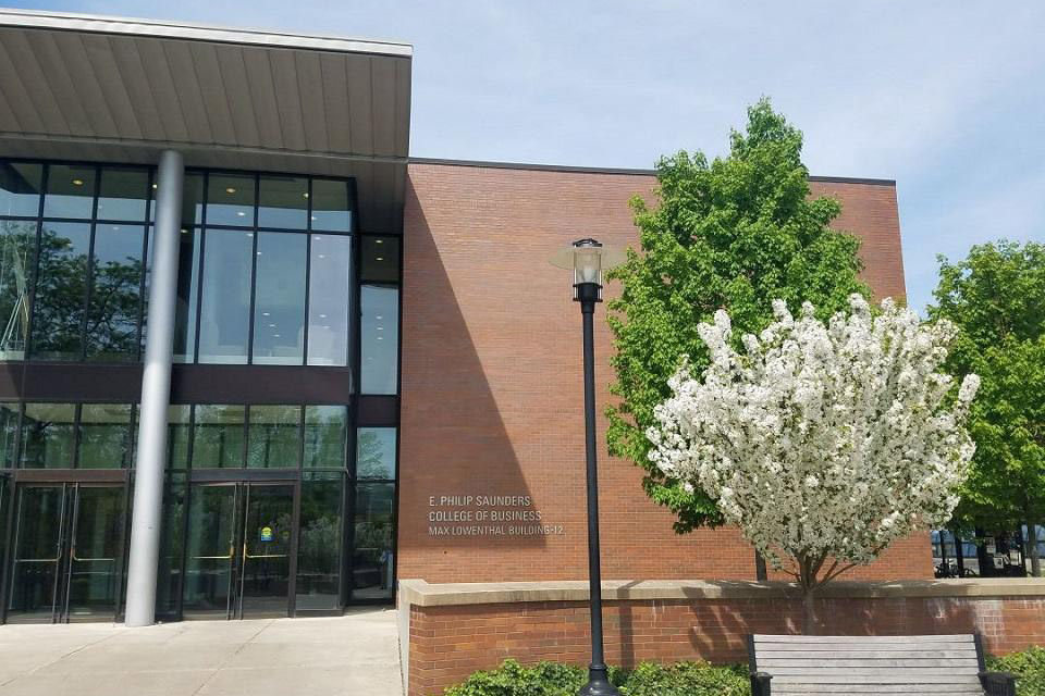 Front of Saunders College of Business.