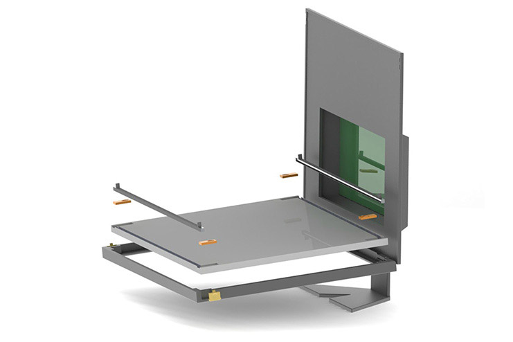 an L C D monitor in a disassembled state.