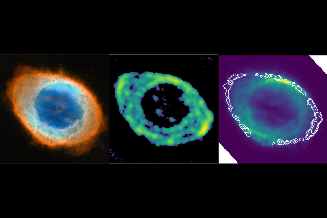 The Ring Nebula as captured in visible light by Hubble Space Telescope