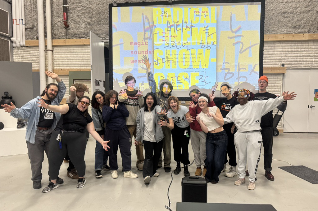 A group photo of Radical Cinema students with instructors.