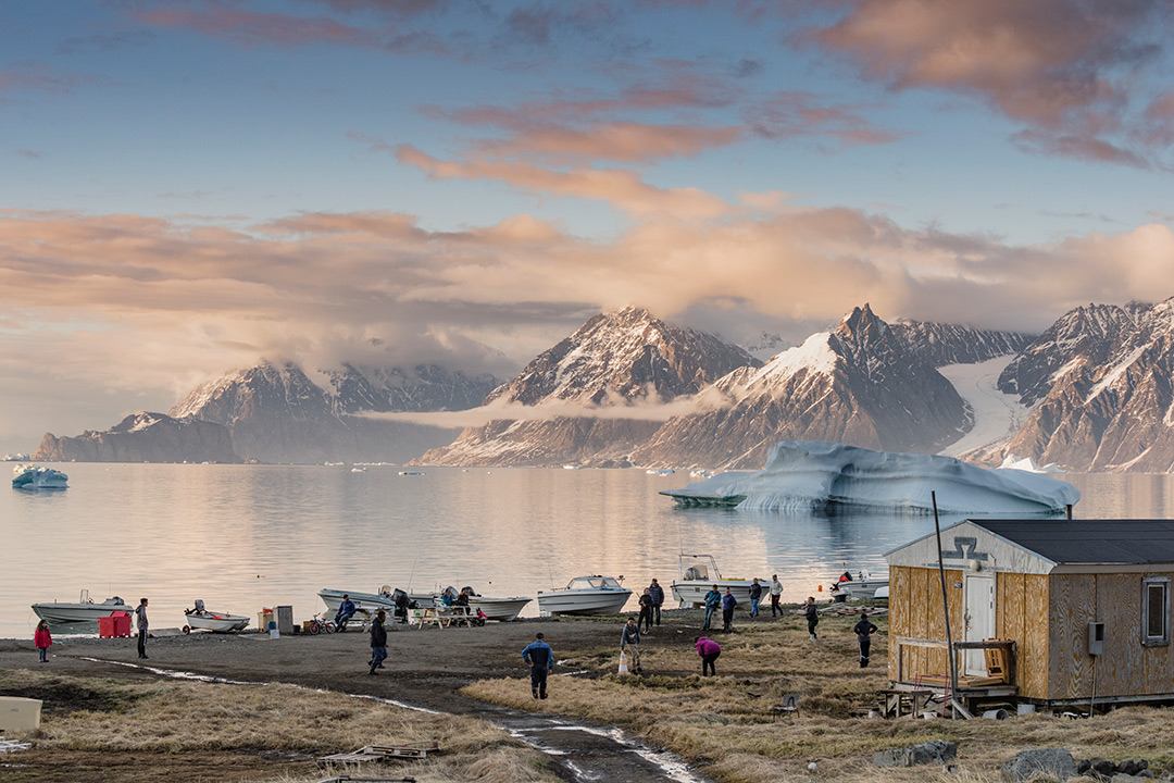 A seaside village in Greenland