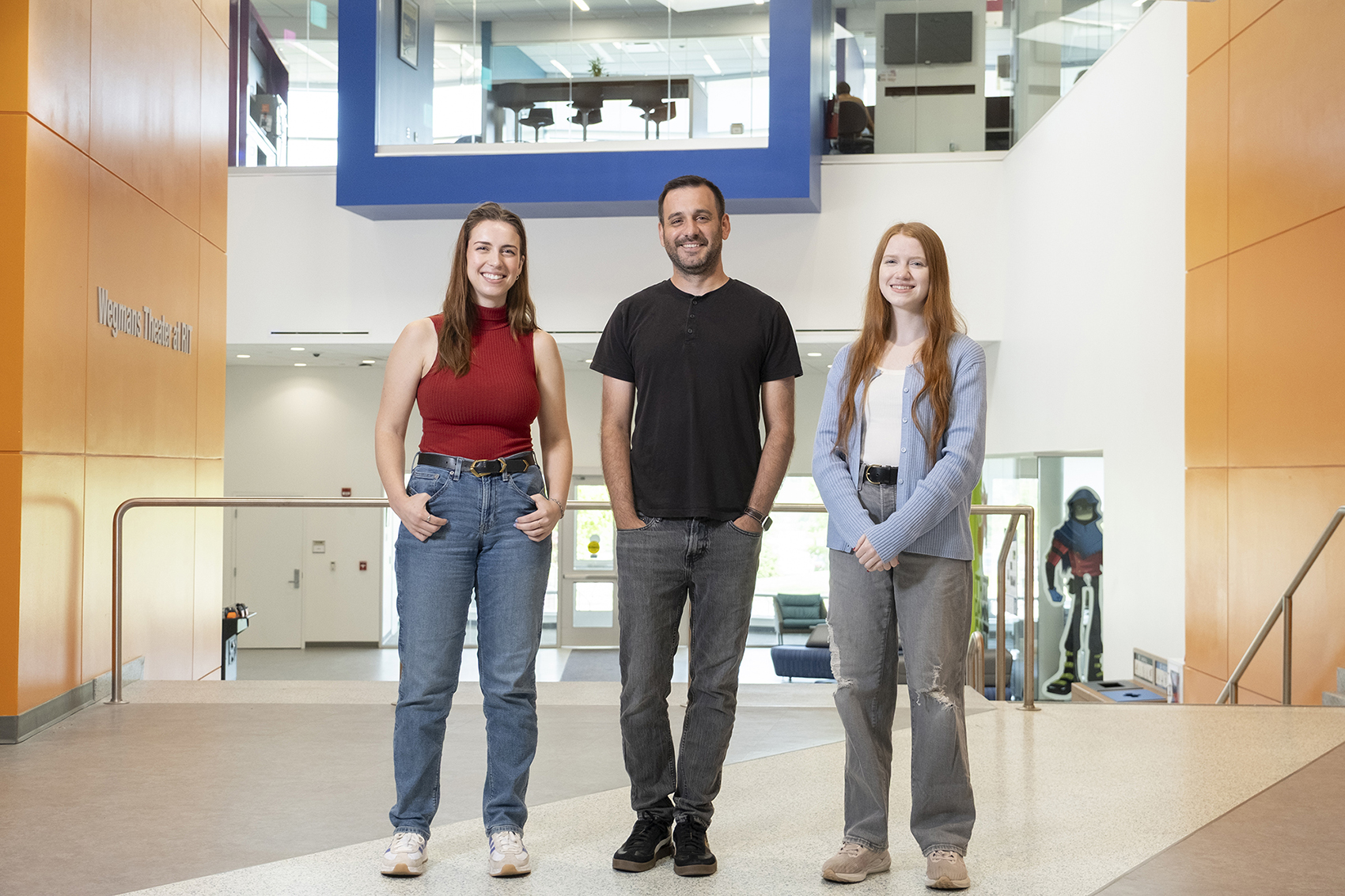 Deanna Moorehead, Kevin Bauer, and Maggie Slaughter pose in MAGIC Spell Studios.