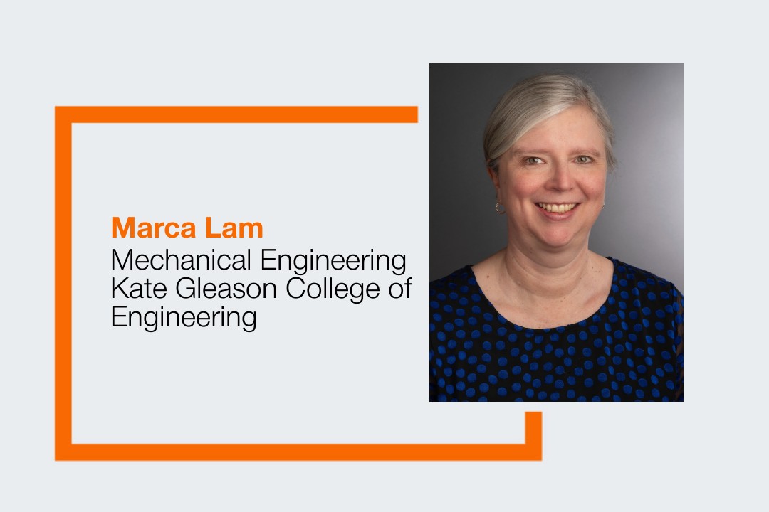 a headshot of Marca Lam next to text stating her name and role