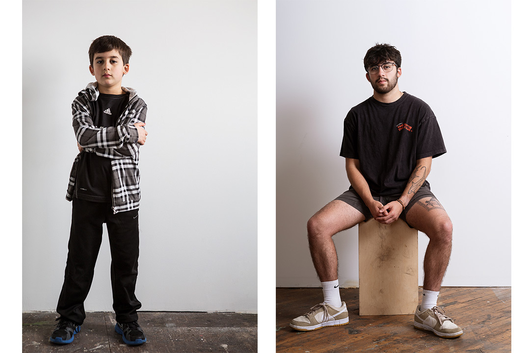 On the left, a photo of Avery when he was younger. On the right is a more recent photo of Avery.