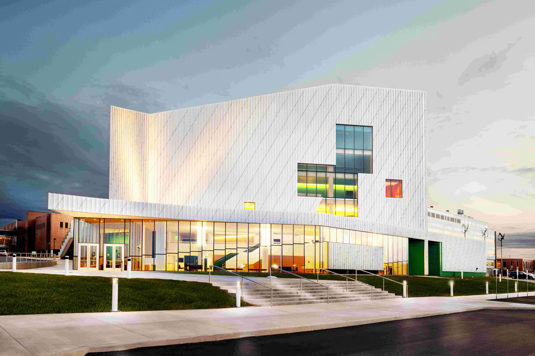 an exterior view of the R I T performing arts center