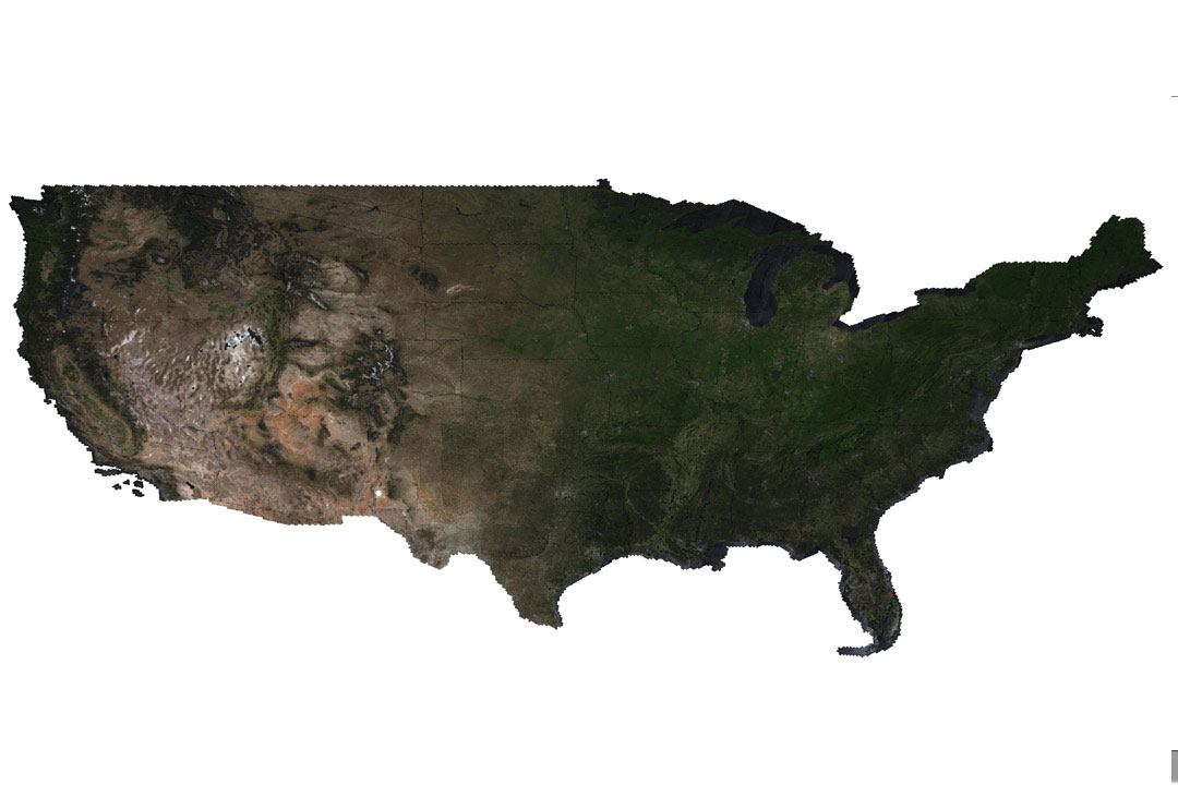 simulation of the continental U.S. 