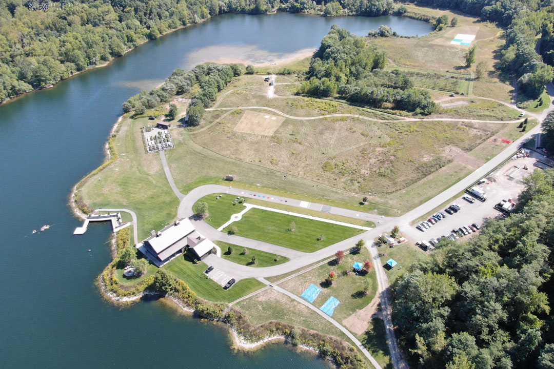 This aerial photo of RIT’s Tait Preserve was taken during ROCX 2025.