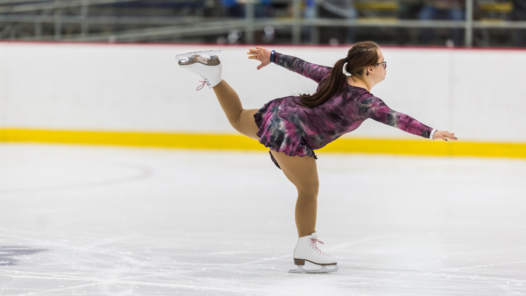 Lauren Marraffa performs during the figure skating competition. Sports photography by Zoe Smith.