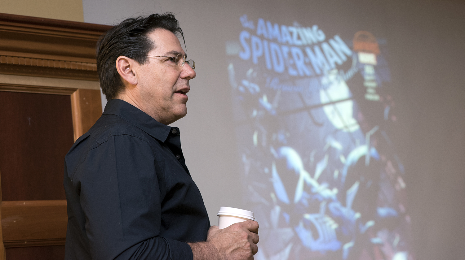 Adam Kubert during a presentation at RIT