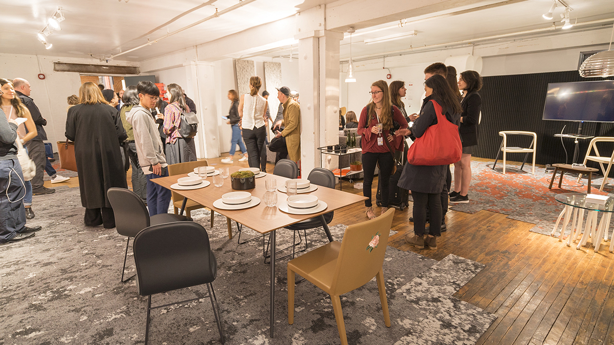 The student-curated living space for WantedDesign's Wanted Interiors exhibit