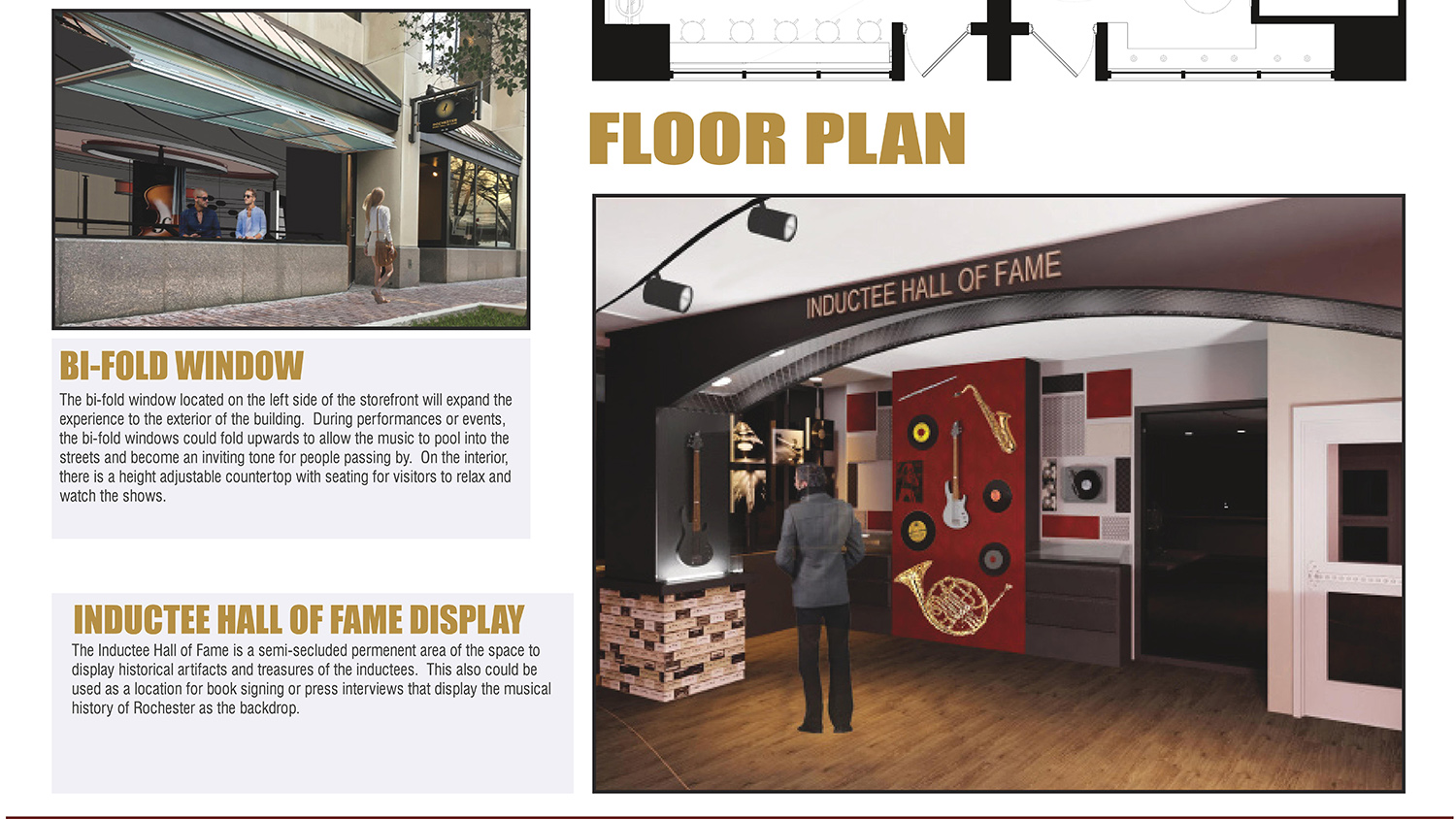 Student design of the Rochester Music Hall of Fame