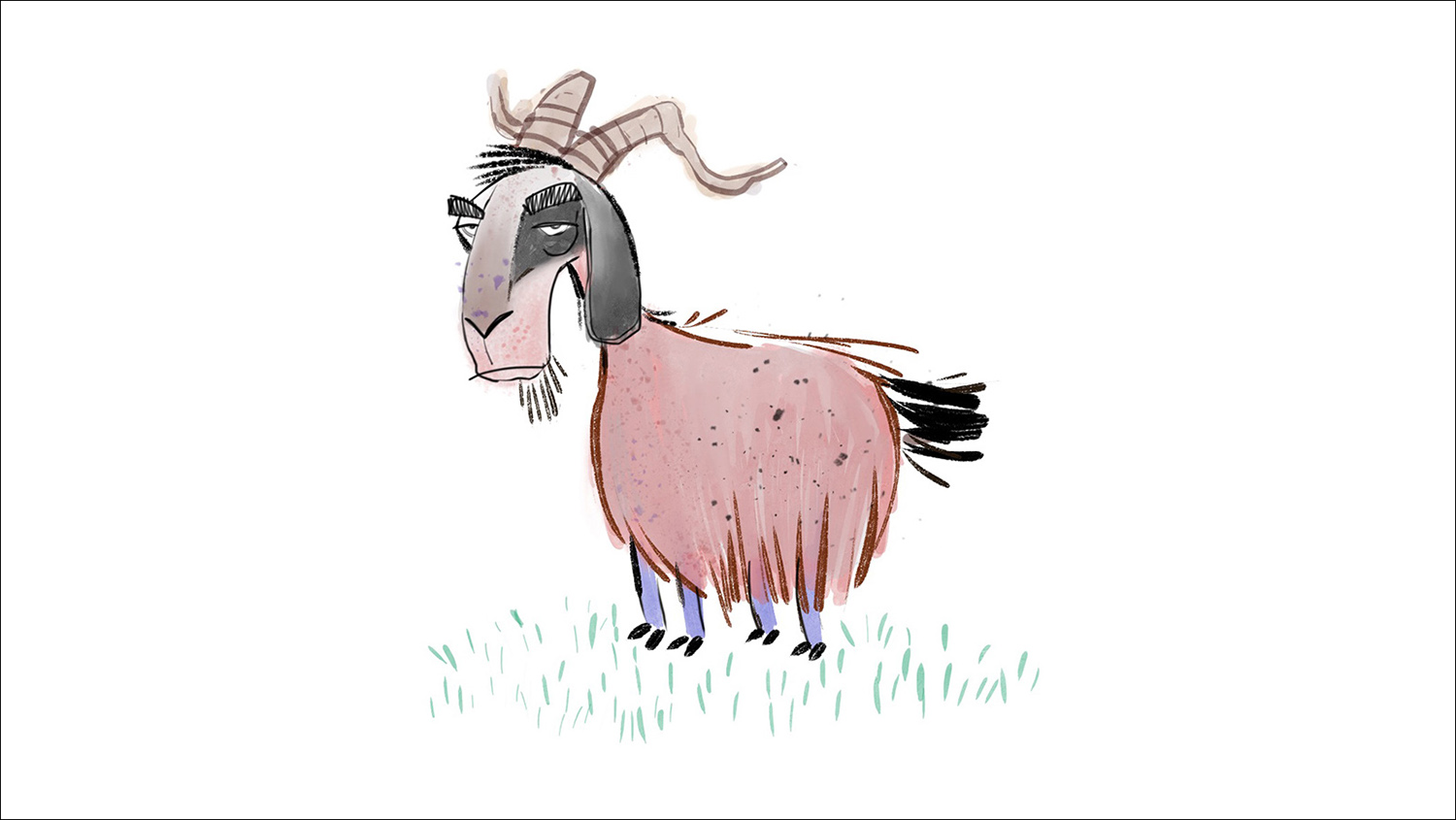 A goat as the logo of "That Damn Goat" — a video game being developed in MAGIC Spell Studios.