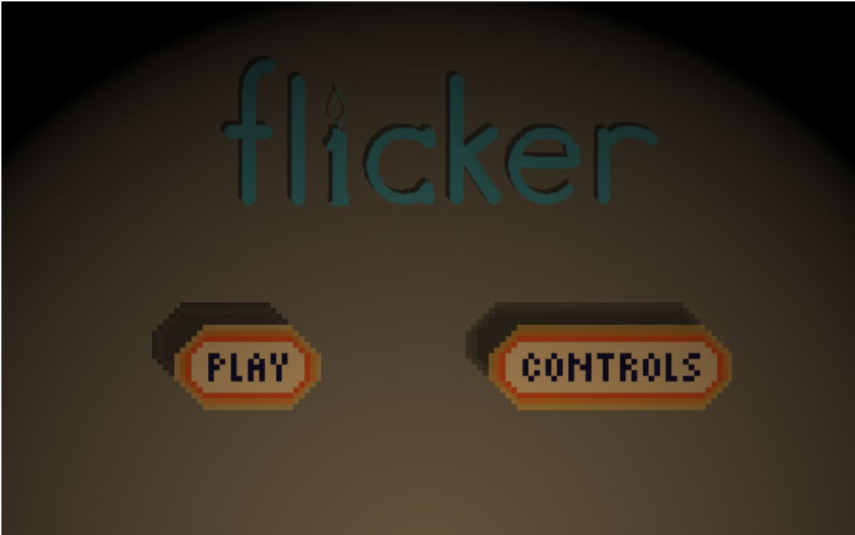 flicker game start screen