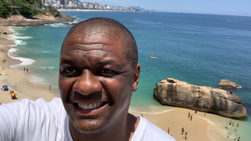 Wagner DaSilva taking a selfie in Brazil