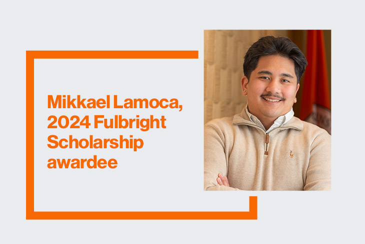 Mikkael Lamoca will travel to Singapore to conduct research as part of his Fulbright scholarship.