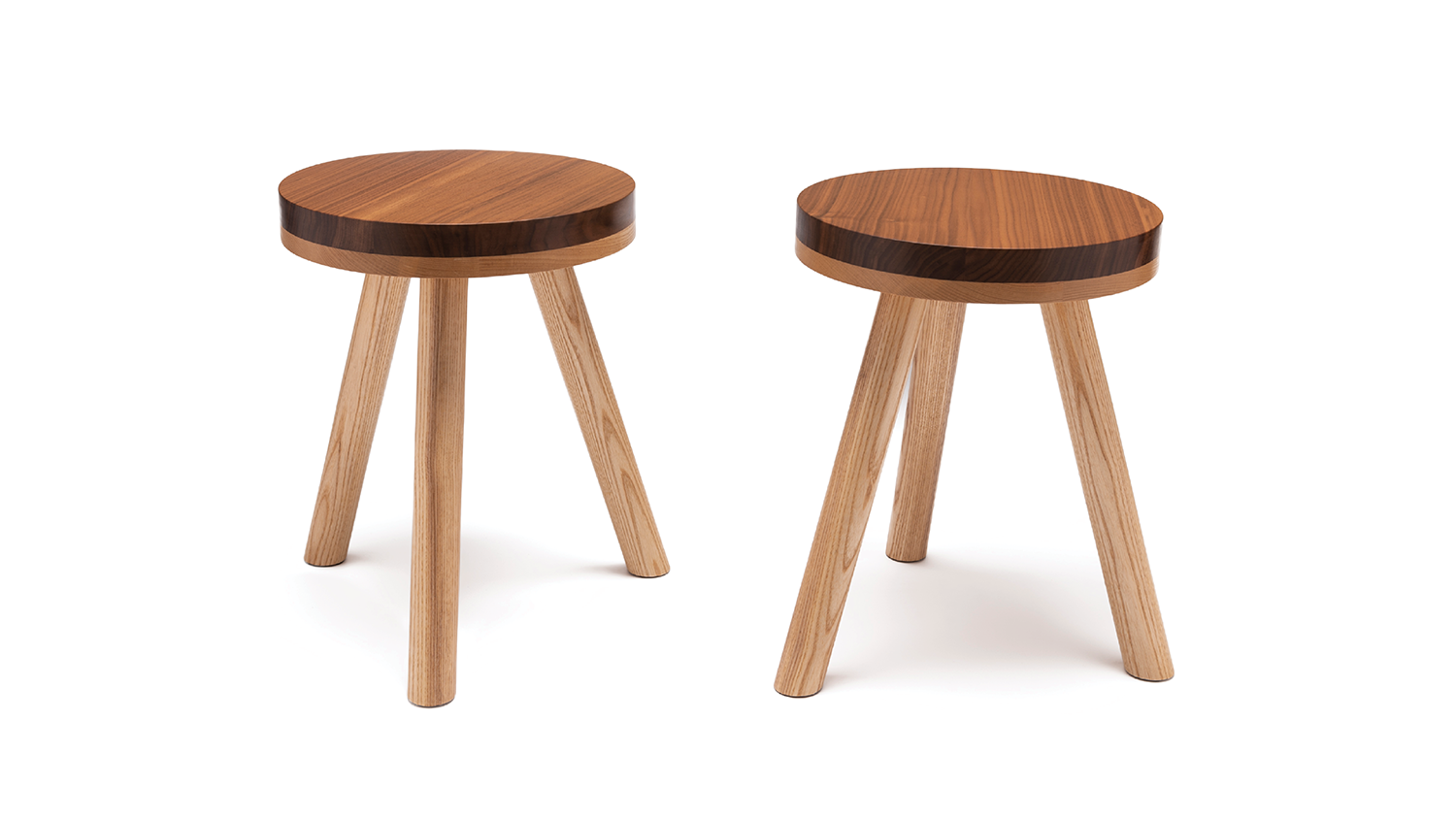 Two wooden stools