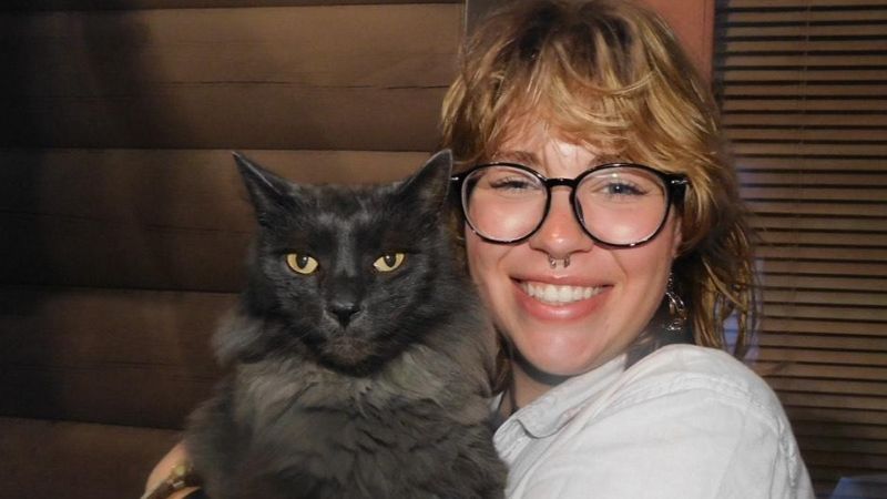 tori and her black cat