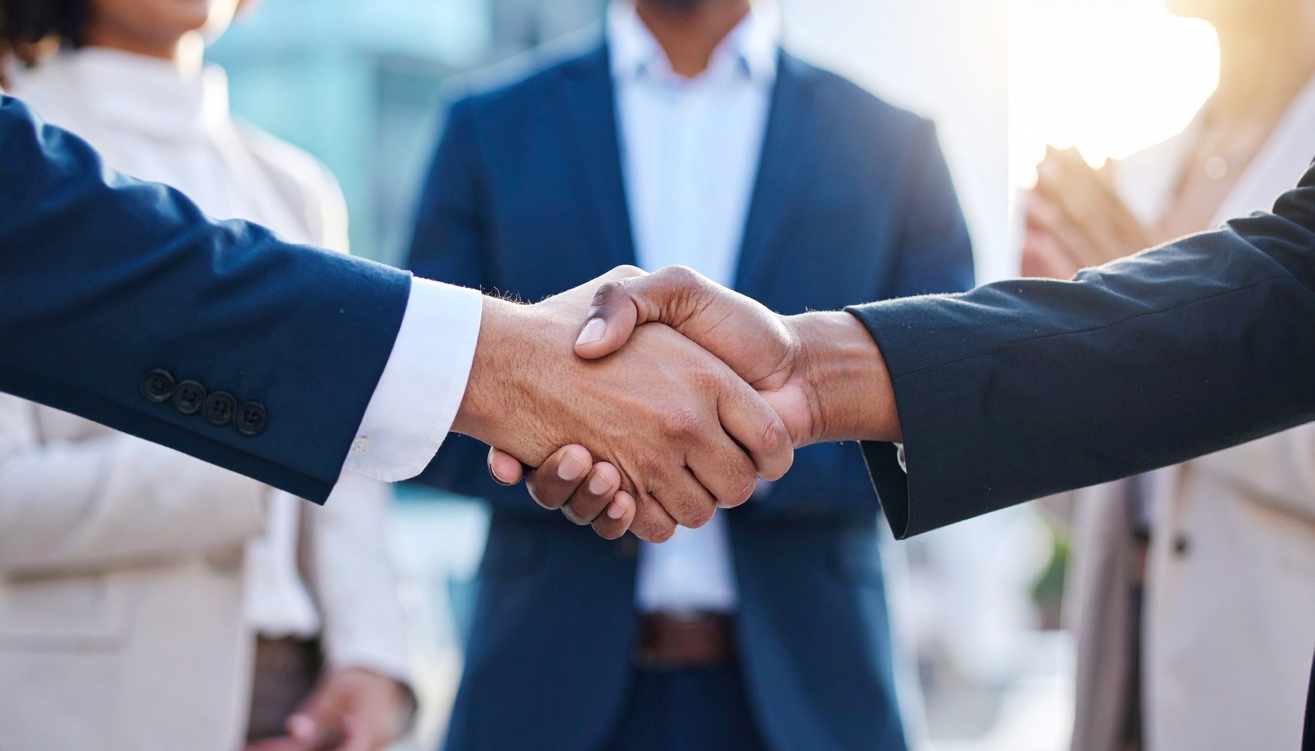 Two people shaking hands