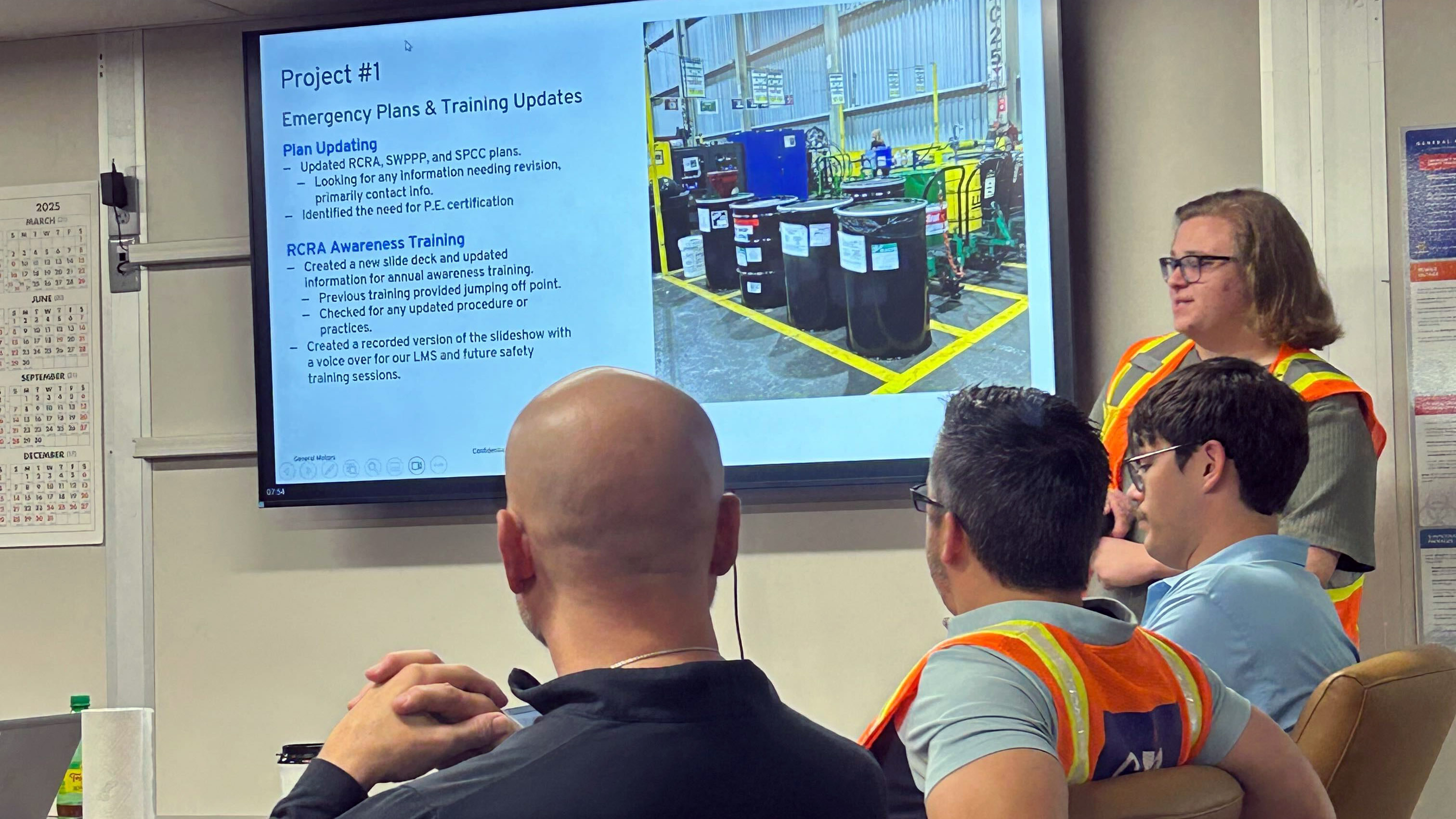 rit eshs student on co-op at general motors (gm) implementing recycling program