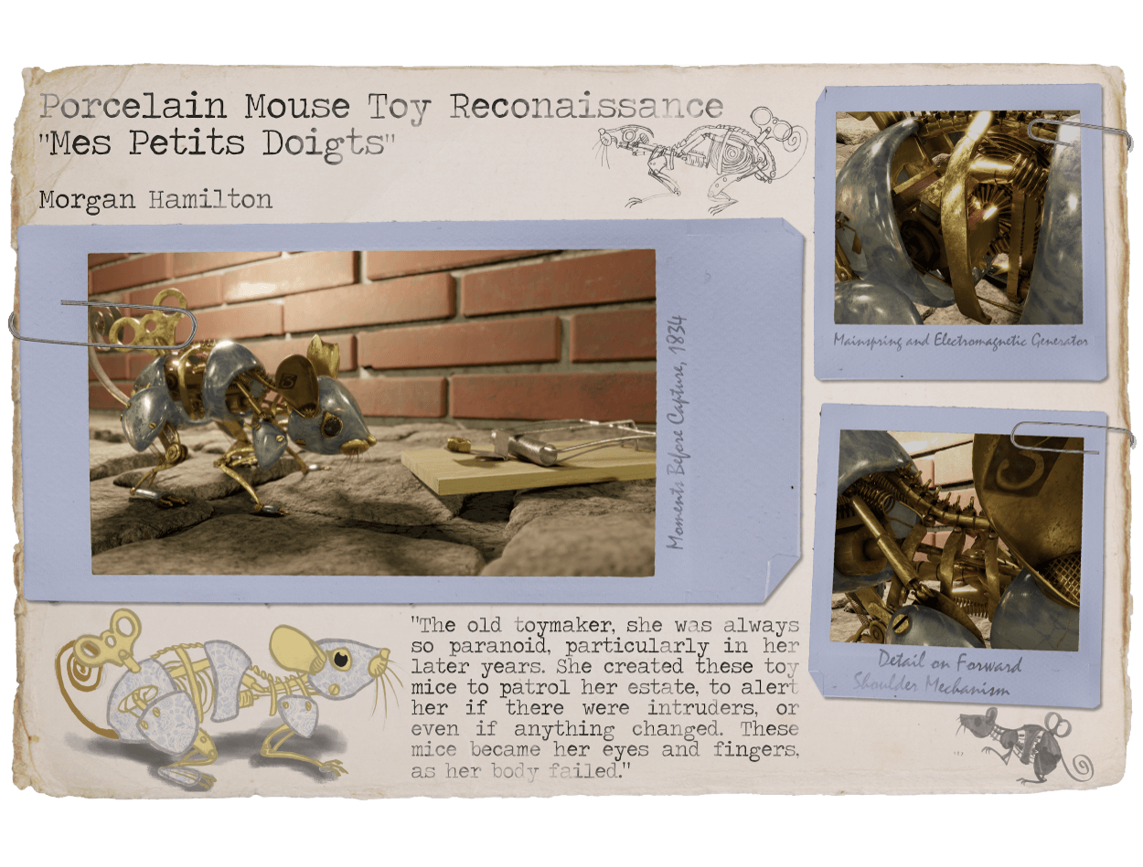 design for a mechanical toy mouse.