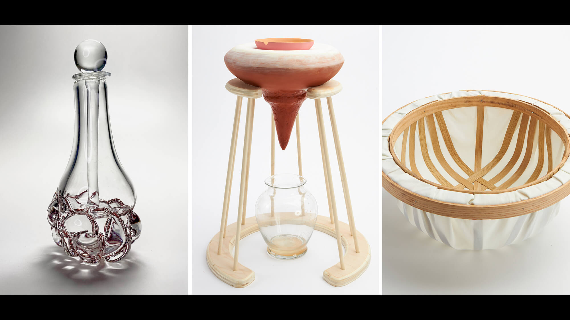 Three photos of vessel designs.